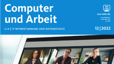 Titelseite der Zeitschrift "Computer und Arbeit", Ausgabe 12/2022
